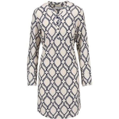 Katoenen dames nachthemd nachtblauw Ringella - Blauw - Maat - 36