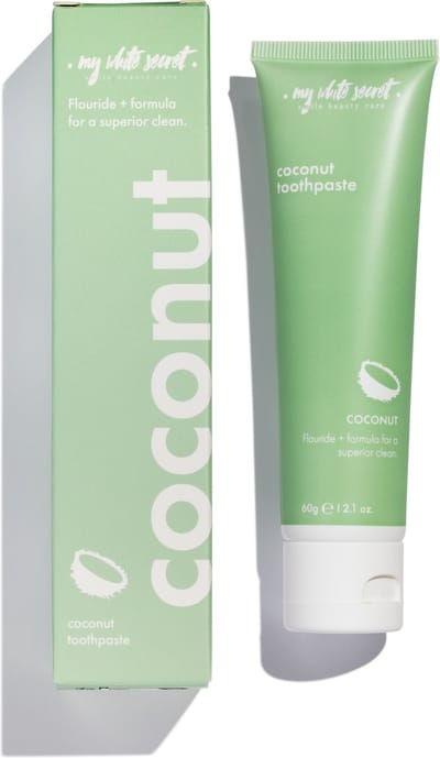 My White Secret® Coconut Whip Tandpasta met Smaak - Whitening - Natuurlijke Teeth Whitening Tandpasta - Tanden Bleken Zonder Peroxide - Frisse Adem - Vermindert Tandplak - Vegan