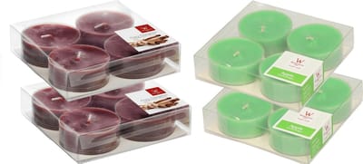 Trend Candles - 16x max-size geurkaarsen theelichtjes kaneel en appel 8 branduren