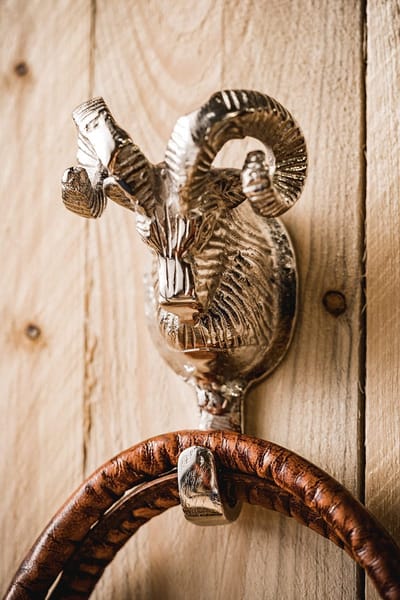 Wandhaak met metalen ram, haak in zilver voor aan de muur, garderobehaken, garderobe, handdoekhouder rem, 8,5x7x14 cm - set van 3, 5 of 10 (10)