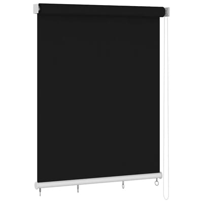 vidaXL - Rolgordijn - voor - buiten - 205(B)x230(H) - cm - zwart