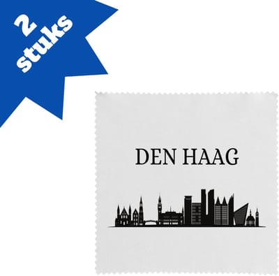 Akyol - den haag brillendoekjes - Rotterdam - hagenezen, hagenaren of toeristen - stad - den haag - zuid holland - 17,8 bij 17,8 cm - 2 stuks