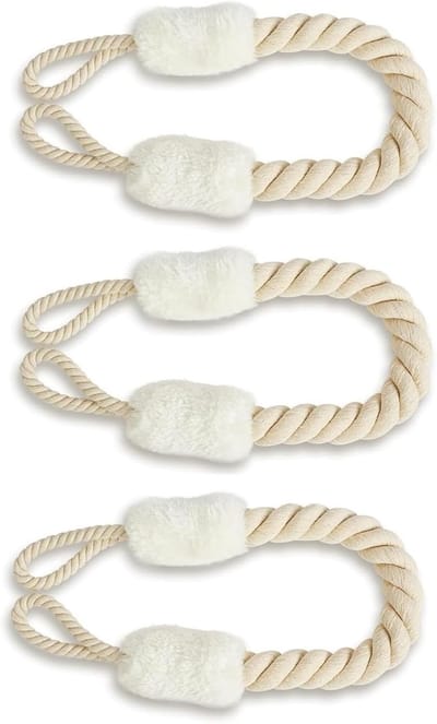 Deurstopper Set van 3 Stuks, 60 cm Lange Katoenen Deurkoord Klem, Veiligheid voor Huisdieren en Kinderen, Vingerbeveiliging en Deurbeveiliging