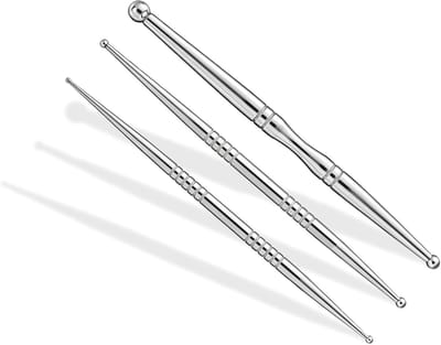 Set van 3 acupressuurpennen, hoogwaardige massagepennen van roestvrij staal voor acupunctuur, pijnverlichting en ontspanning, ideaal voor verschillende toepassingen