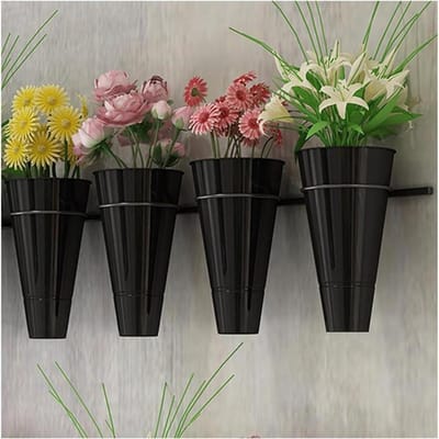 Bloemdisplay standaard - Plantenhouder rek - Decoratieve presentatie - Wandmontage ontwerp - 120 cm - Zwart