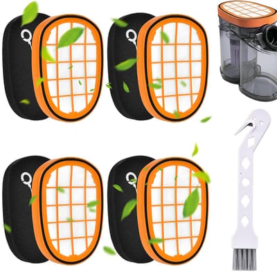 SOLLBRY® - 4 x Filter Geschikt Voor Philips Speedpro Max Aqua 7000 En 8000 Serie - FC5005/01, CP1100/01, CP0663/01 Vervanging Schuimrubber - Steelstofzuiger - Geschikt voor Philips Speedpro Max Schuimfilter - Met Reinigingsborstel