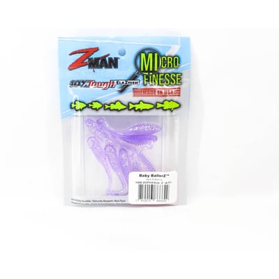 Zman Zacht kunstaas Baby BallerZ 2 Inch 8/Pack Dark N Stormy (6629)