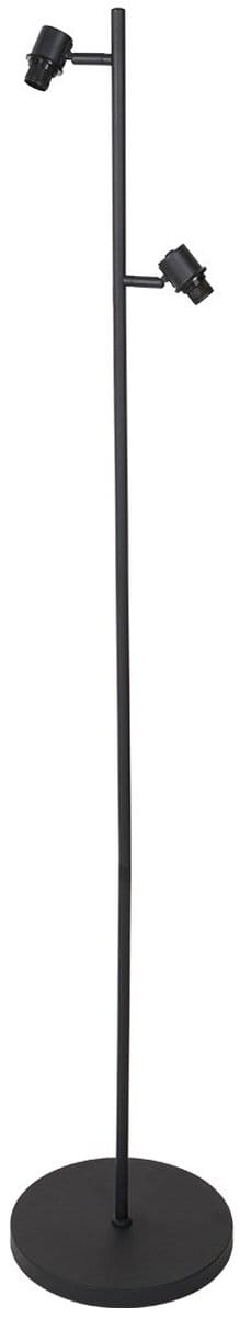 Vloerlamp Bambus 3670ZW Zwart 2-lamps trendy metaal 150 cm Draaibaar en Kantelbaar Mexlite