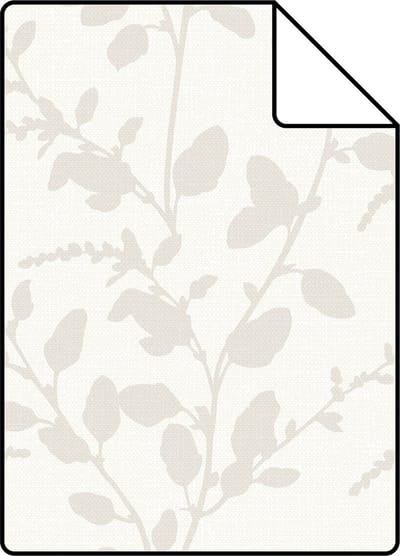 Proefstaal ESTAhome behang bladmotief wit - 53 cm x 10.05 m - 148728-S