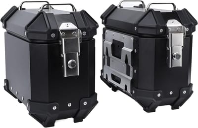 Hoogwaardige Waterdichte Motorfiets Koffer van 18L van Aluminium Legering met Stevige Beugels, Beveiligingsslot en Handvat voor Helmen en Bagage