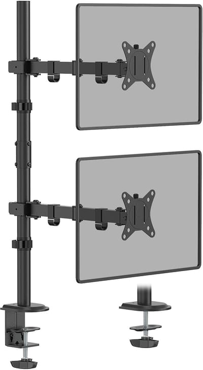 Azomor® Verstelbare dubbele monitorhouder voor 17-32 inch schermen met VESA compatibiliteit