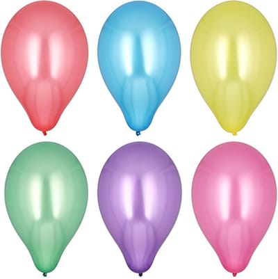 25 Ballonnen Ø 25 cm assorti kleuren Metallic