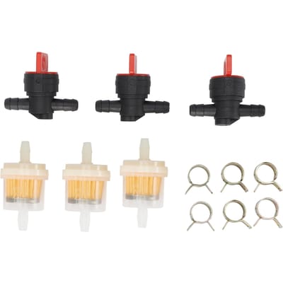 G1/4 Brandstoftank Afsluitklep Filter Klemset voor Tuin Bosmaaier Grasmaaier Carburateur beige