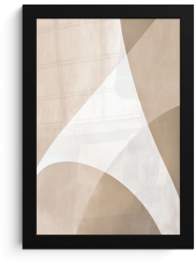 Poster in lijst - Fotolijst 20x30 cm - Posters - Vloeiende vlakken - Harmonieus - Golvend - Posterlijst zwart - Decoratie - Wanddecoratie woonkamer - Muurdecoratie slaapkamer
