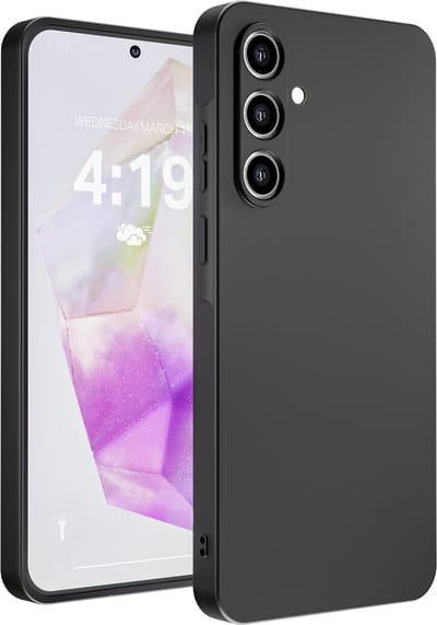 Hoesje geschikt voor Samsung A35 hoes zwart - backcover - optimale bescherming - zwart