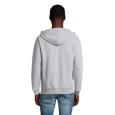 SOLS Heren Spike Hoodie met rits (Grijze Melange)