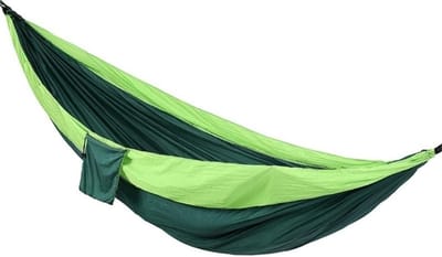 Hangmat Outdoor - Kampeerhangmat Draagbare Hangmat - Ontspannen in de Natuur - Ultralicht Parachute Stof - 270x140cm - Groen