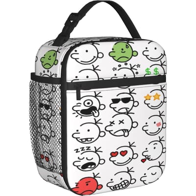 Geïsoleerde Lunchboxen Dagboek van een Weekdier Product Lunchcontainer Casual Koeltas Thermische Lunchbox Voor School Option 1