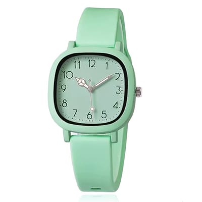 LGT Mintgroen horloge – comfortabele siliconen band en soft square kast