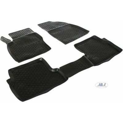 Tapis De Sol En Caoutchouc Premium - J&J AUTOMOTIVE - Ford Focus 2 04-2010 - Antidérapant - Sur Mesure - Noir noir