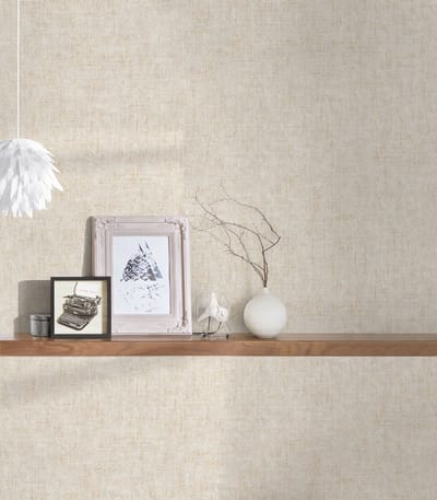UNI BEHANG | Structuur - beige creme goud metallic - A.S. Création Greenery