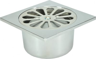 Sanifun Doucheput Joy 100x100 mm – Verchroomd ABS – Met Metalen Deksel