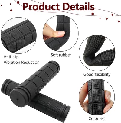 2 stuks fietsgrepen, stuurgrepen, fiets, 22 mm, rubberen ergonomische handgrepen voor fietsen voor mountainbike, scooters