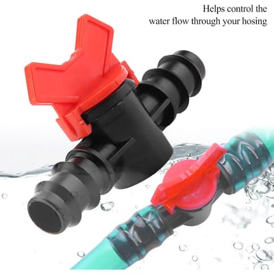 3 Maten Plastic Aquarium Aquarium Waterstroom Regelventiel Slang Buis Pijp Connector 1/2 black