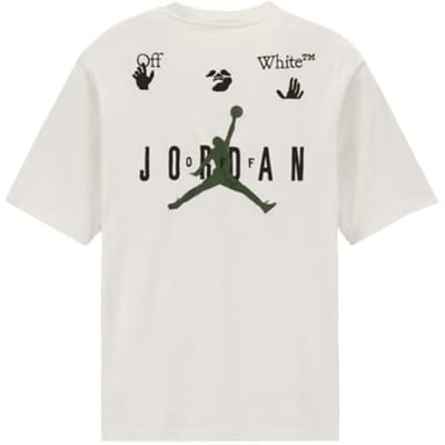OFF-WHITE X Jordan Logo Geborduurd T-shirt Sail 2XL white