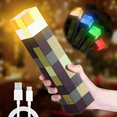 Oplaadbare LED Wandlamp met Zaklamp Functie en 4 Kleuren voor Kinderen