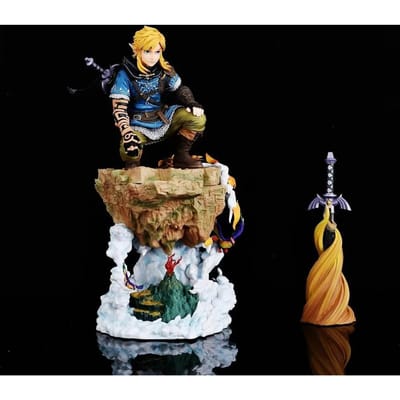 DE LEGEND VAN ZELDA: TEARS OF THE KINGDOM LINK 38cm Anime PVC Actiefiguur Speelgoed Spel Beeldje Ornament Verzamelfiguur Pop Cadeau With Retail Box brown