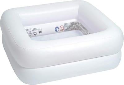 Baby - zwembadje - 86 x 20 cm - met 3 ringen - wit - Zwembad