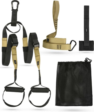 Gymtek® Suspension Trainer Set - Weerstandsbandenset, Fitnessbanden, Weerstandsbanden, Resistance Band - voor Fitness, Krachttraining, Fysiotherapie, Calisthenics, Crossfit