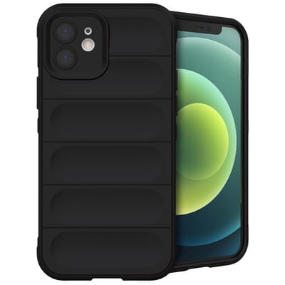 imoshion Hoesje - Geschikt voor Apple iPhone 12 - EasyGrip Backcover - Zwart