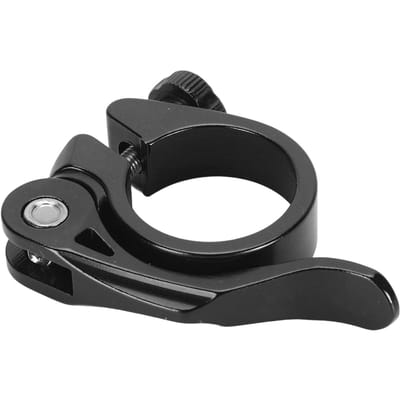 Fiets Zadelpenklem Professioneel 31.8mm Aluminiumlegering Lichtgewicht Snelspanner Fiets Zadelpenklem voor Mountain zwart