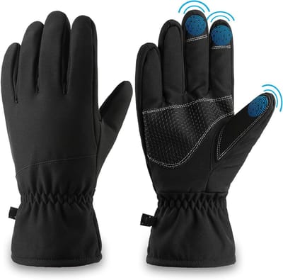 Waterdichte Skihandschoenen voor Mannen, Thermische Fleece Handschoenen, Winddicht voor Skiën, Hardlopen en Fietsen