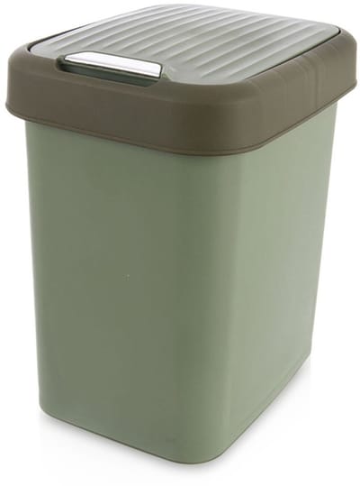 Prullenbak Plastic Groen 12 l - Afvalmand - Afvalemmer