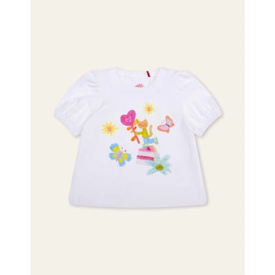Oilily Tubby T-Shirt- maat80/18m Bright Wit