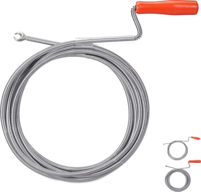Ontstoppingsveer met klauw - Rioolveer - Afvoer ontstoppen - Mechanische reiniging - 9mm x 5m - Zilver