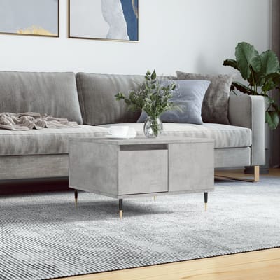 vidaXL - Salontafel - 55x55x36,5 - cm - bewerkt - hout - betongrijs