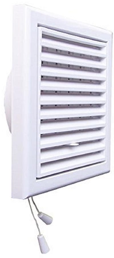 Ventilatie rooster - Luchtrooster Afzuigrooster - Ruimte Ventileren - Verstelbaar Systeem - 250 x 250 mm - Wit