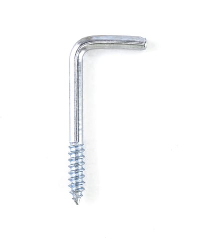 Dailygoods- Schroefhaak Duurzaam - Haakschroef L-vorm - Wandhaak 34mmx15mm - 50 Stuks - Koolstofstaal - Eenvoudig te Installeren