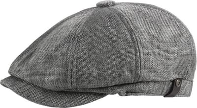 Vintage Stijl Donkergrijze Katoenen Baret voor Heren