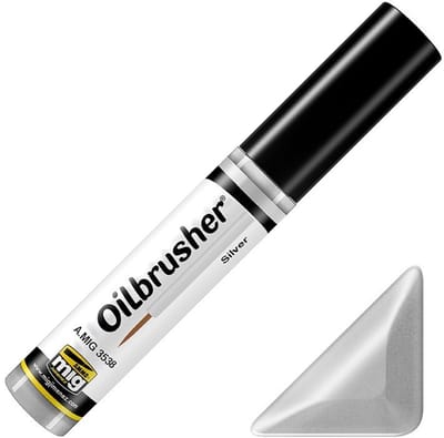 AMMO by Mig Jimenez Hobbyverf Enamel verf - MIG 3538 Oilbrusher Silver Oilbrusher(s) - 10 ml