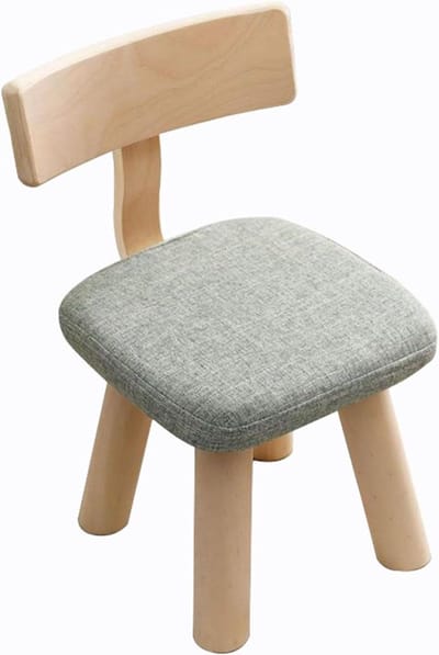 Gestoffeerd Krukje - Make-up Poef - Schoenen Aantrekken - Massief Houten Frame - 25x40 cm - Veelkleurig