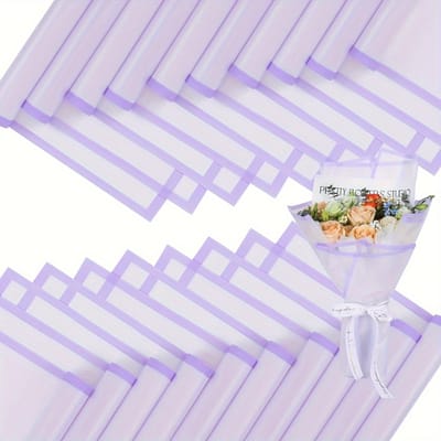 20 Pièces Papier d'Emballage Fleurs - Papier d'Emballage Étanche pour Bouquet Floral pour Bricolage, Fournitures de Fleuriste Papier d'Emballage 20pcs