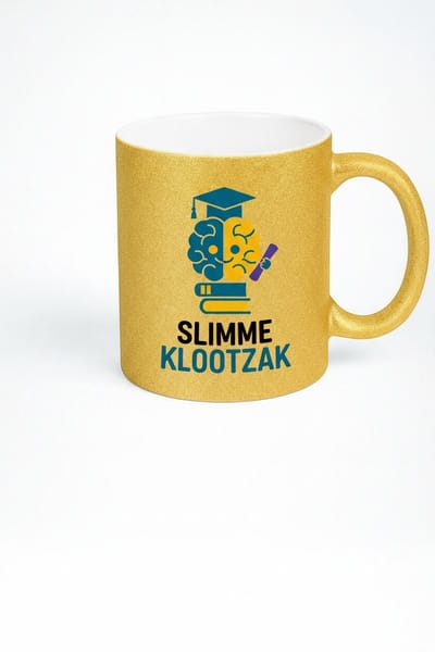 Slimme Klootzak Mok - Gouden Glitter Koffiemok
