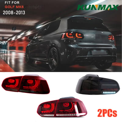 Paar achterlichten voor VW Golf6 MK6 R20 2008-2013 met stromend water effect knipperlicht Golf 6 achterlicht