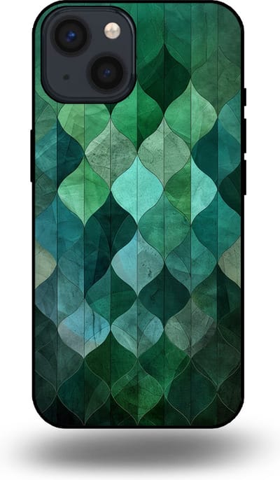 Smartphonica Telefoonhoesje geschikt voor iPhone 14 met groene bladeren opdruk - TPU backcover case green leaf design - Groen geschikt voor iPhone 14