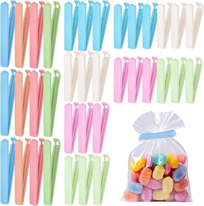 Sluitclips 36 Stuks, Herbruikbare Plastic Klemmen voor Zakken, 3 Maten (6/8/11 cm) Multikleur, Chipzakjes Sluiters voor Snacks, Keuken, Voorraadkast & Opbergen